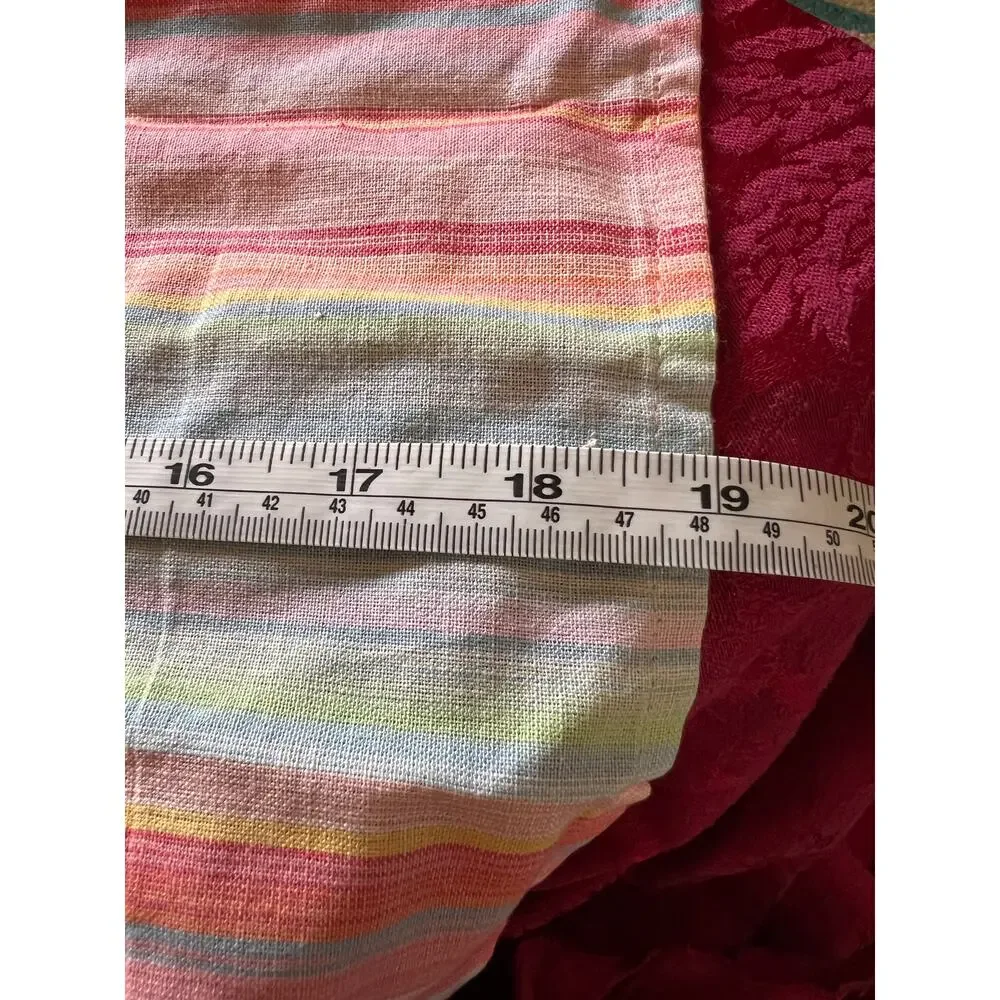 Vintage striped pastel cloth napkins w/ tropical fish napkin rings beach party